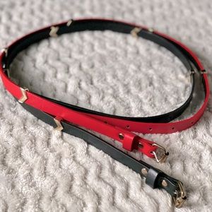 Embellished H&M Belts (Black and Red)